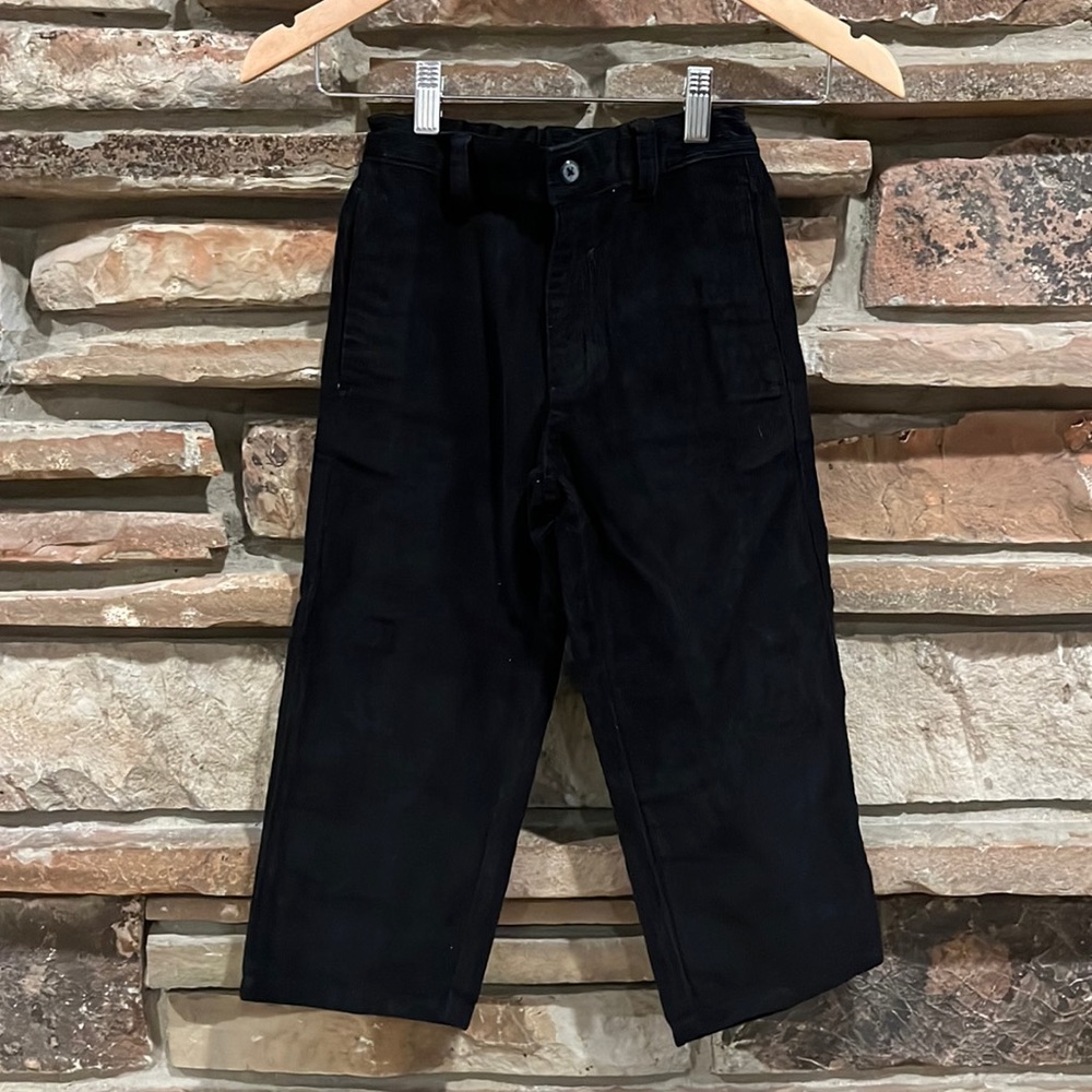 Hanna Andersson Black Corduroy Straight Leg Pants